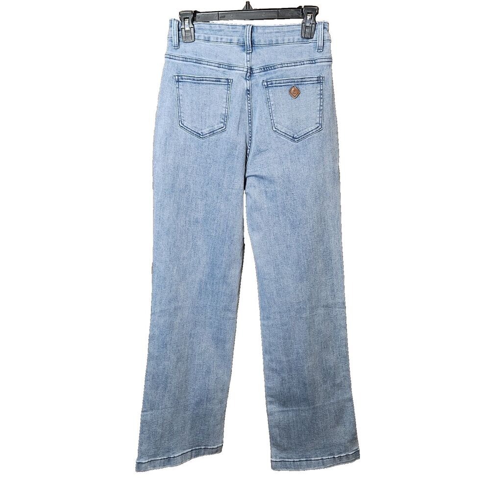 Ettelo‎ Light Blue High Waist Wide Leg Jeans Straight Leg Denim Women's Size 12